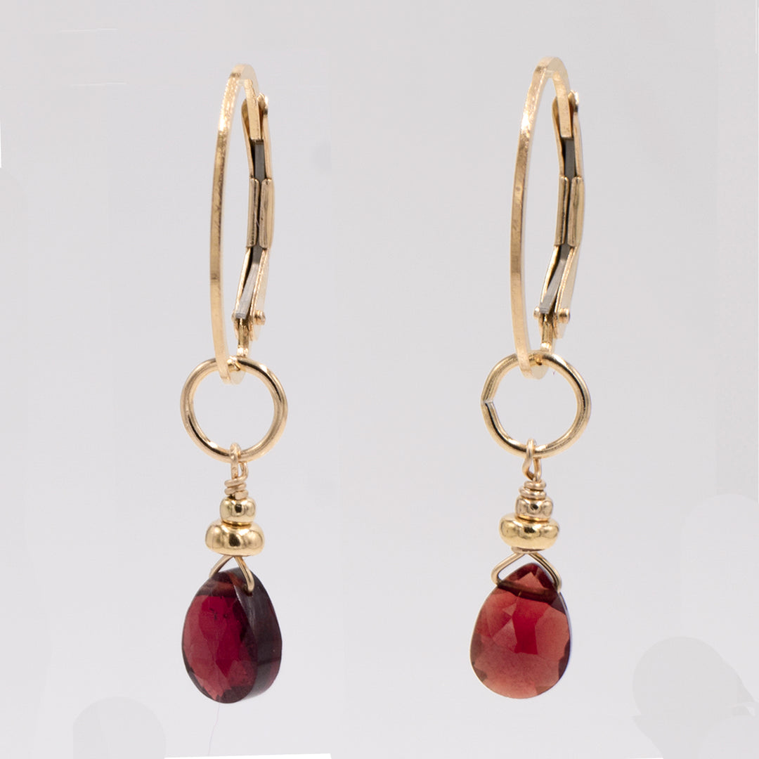 marrakesh teardrop garnet earrings - workshopunderground.com