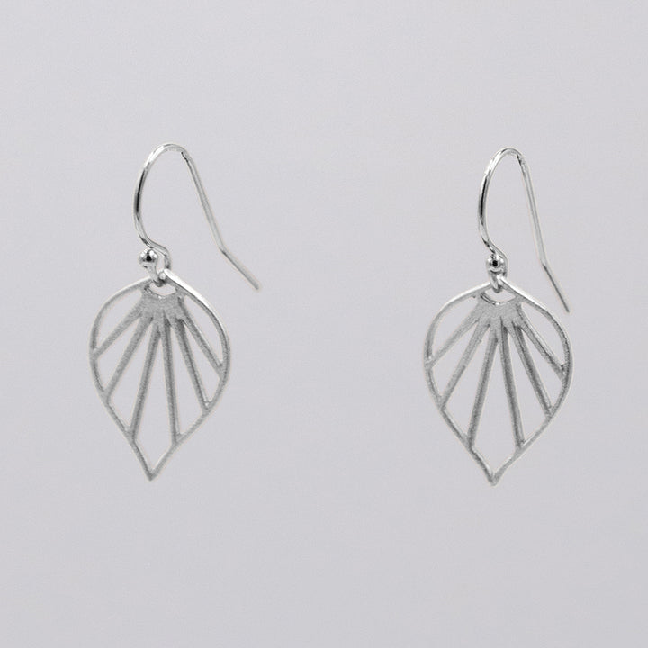 New Deco - small deco leaf earrings - workshopunderground.com