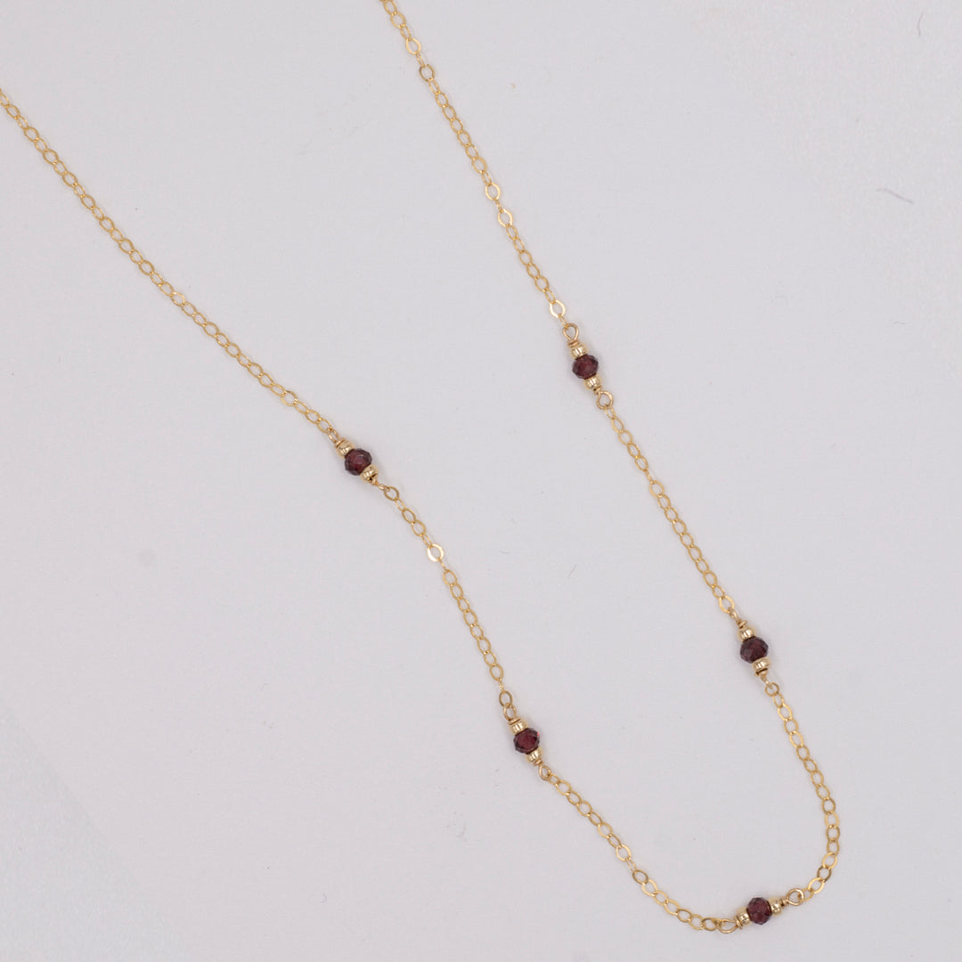 marrakesh five-station garnet necklace - workshopunderground.com