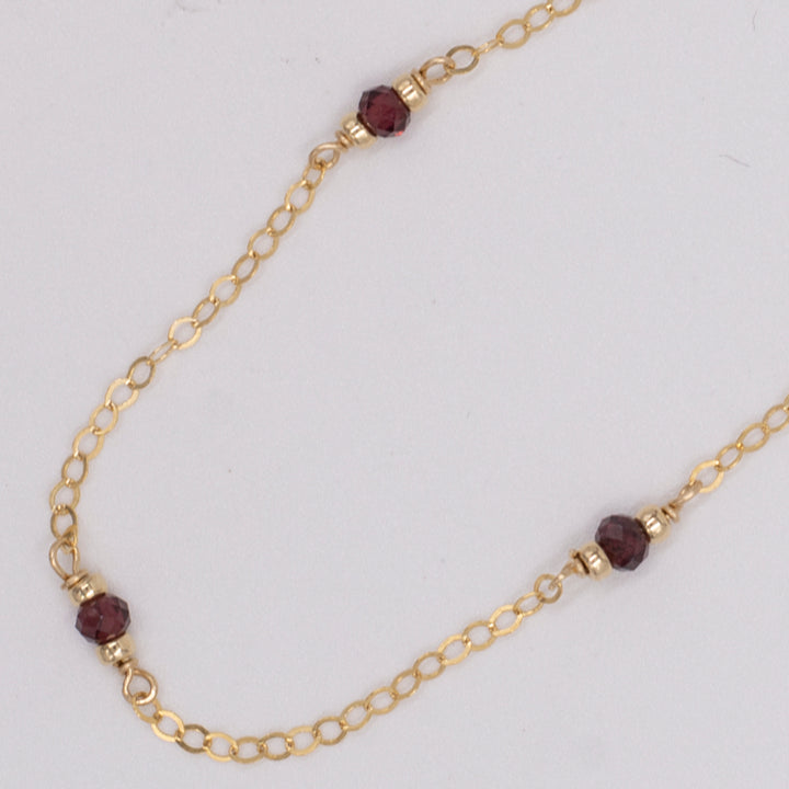 marrakesh five-station garnet necklace - workshopunderground.com