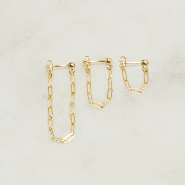 "front-to-back" chain earrings - modern anchor - workshopunderground.com