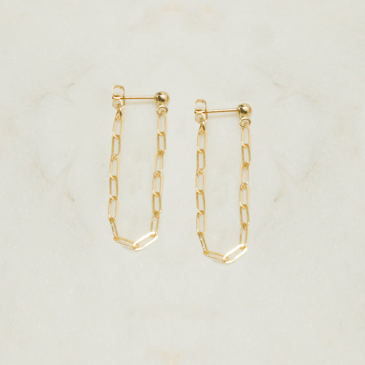 "front-to-back" chain earrings - modern anchor - workshopunderground.com