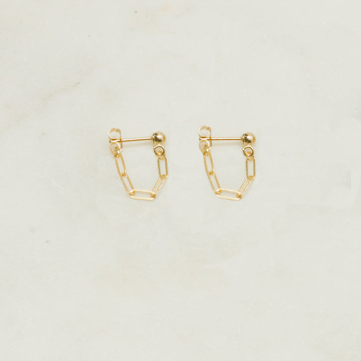 "front-to-back" chain earrings - modern anchor - workshopunderground.com