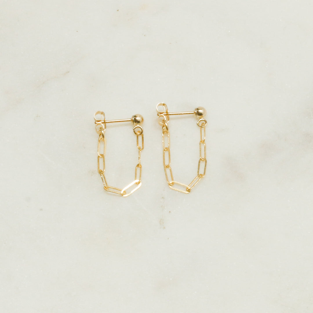 "front-to-back" chain earrings - modern anchor - workshopunderground.com