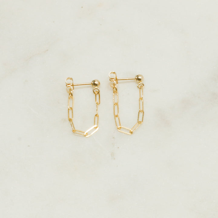 "front-to-back" chain earrings - modern anchor - workshopunderground.com