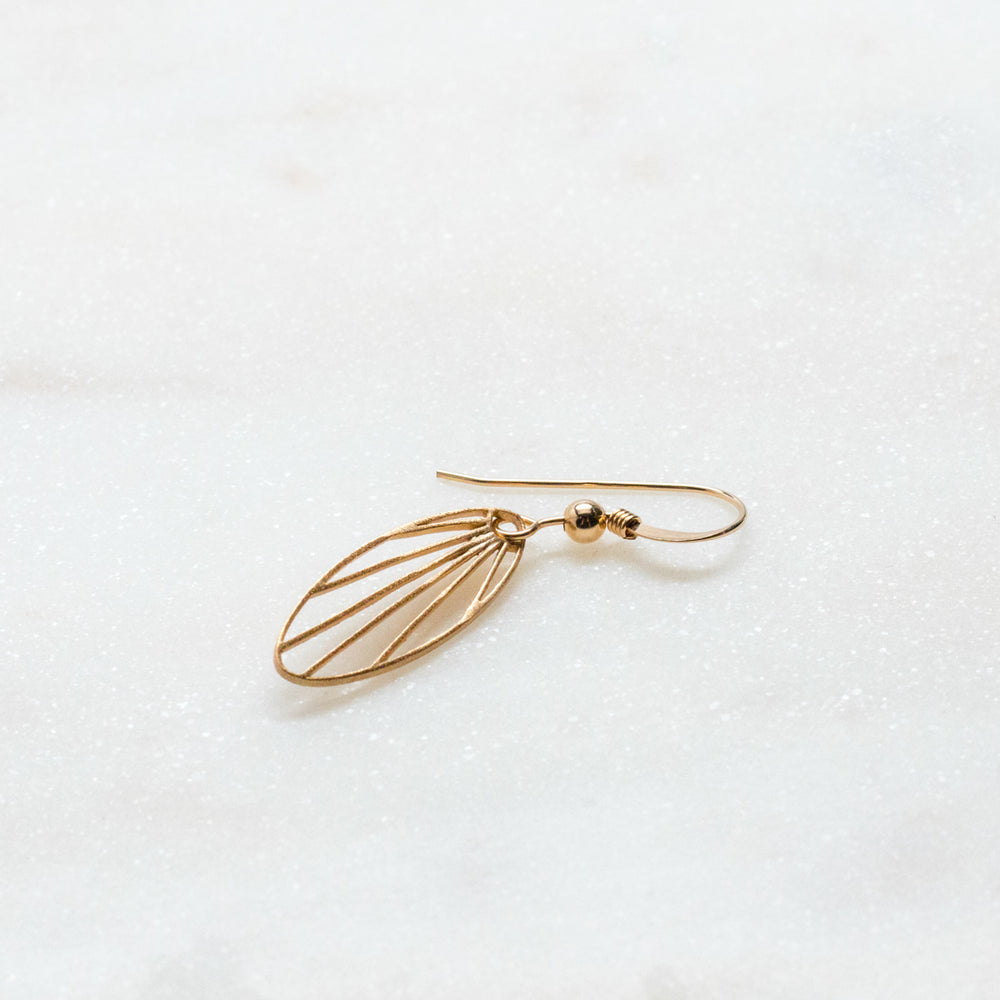 New Deco - oval fan earrings - gold only - workshopunderground.com