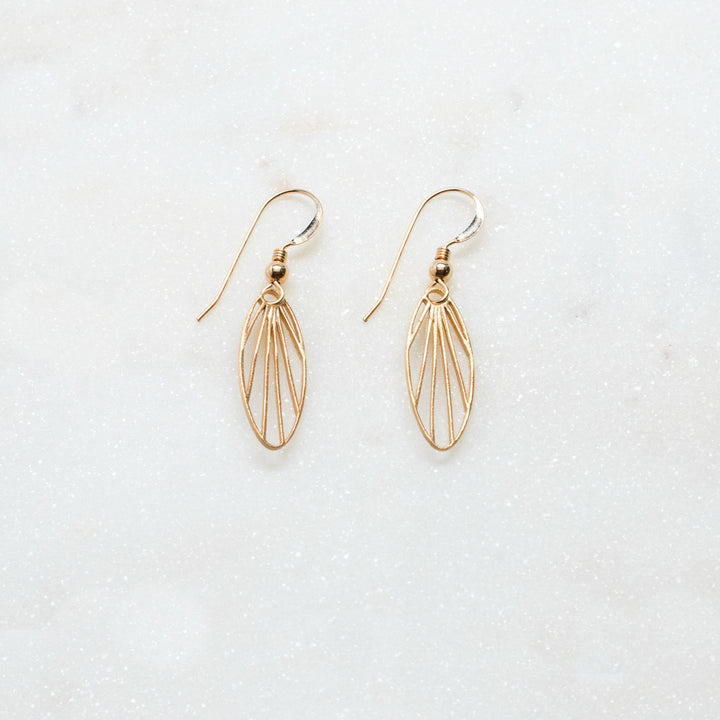 New Deco - oval fan earrings - gold only - workshopunderground.com